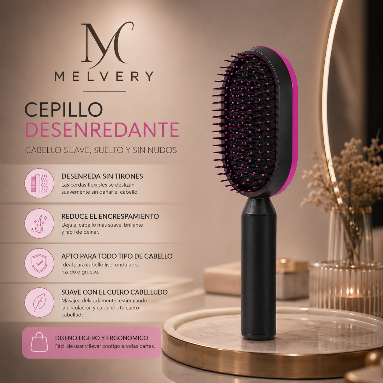 Cepillo Desenredante Melvery